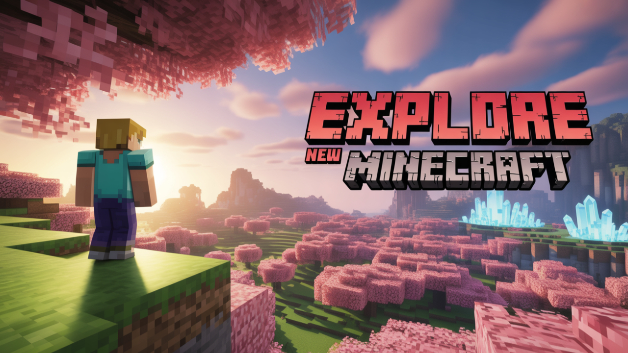 Exploring Crystal Caves in the Minecraft latest beta